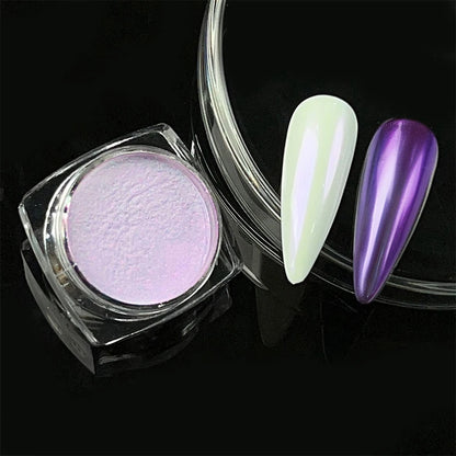 Aurora Pearl White Nail Glitter Powder for Stunning Designs - Smarsty