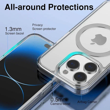 Magnetic Clear Iphone Case MagSafe Transparent Cover - Smarsty