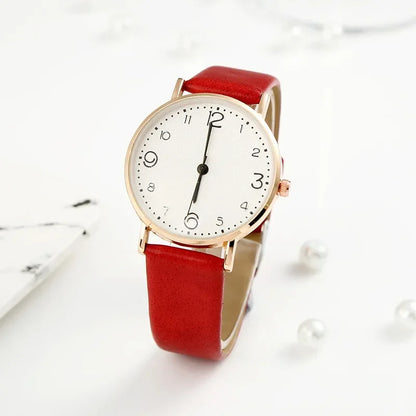 Women Casual Leather Analog Watch with Arabic Numbers - Smarsty