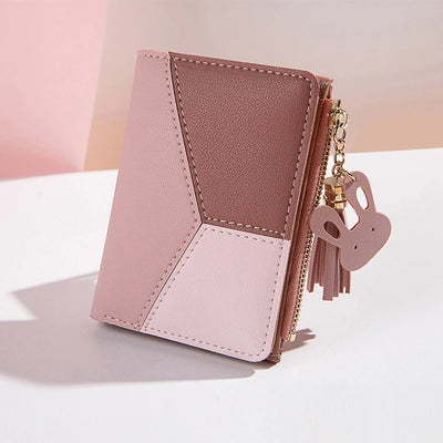 Women's Wallet PU Leather Women's Wallet Made of Leather Women Purses Card Holder Foldable Portable Lady Coin Purses - Smarsty