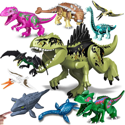 Jurassic Dinosaur World Brutal Raptor T-Rex Triceratops Indominus Rex Model Building Blocks Dino Velociraptor Figure Bricks Toys - Smarsty