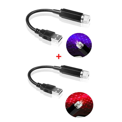 Mini LED Car Roof Star Night Light Projector Atmosphere Galaxy Lamp USB Decorative Adjustable for Auto Roof Room Ceiling Decor - Smarsty