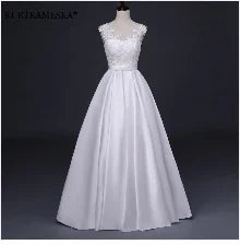 French Luxury White Satin Trailing Wedding Dresses for Bride 2025 Women Elegant Sexy Strapless Long Prom Party Dress vestidos - Smarsty