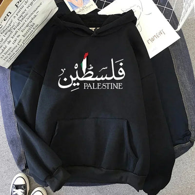 Palestine Hoodie Fashion Women Harajuku Aesthetic Graphic Palestina Hoodies Classic Unisex Vintage Hooded Pullovers Sweatshirts - Smarsty