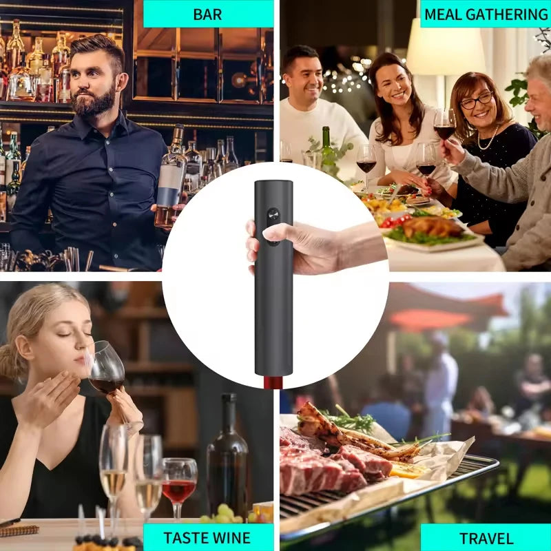 Automatic Electric Wine Bottle Opener for Effortless Cork Removal - Smarsty
