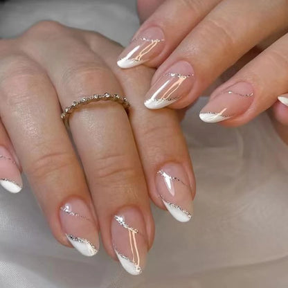 24 Piece Long French Minimalist Color Matching Nails Set - Smarsty