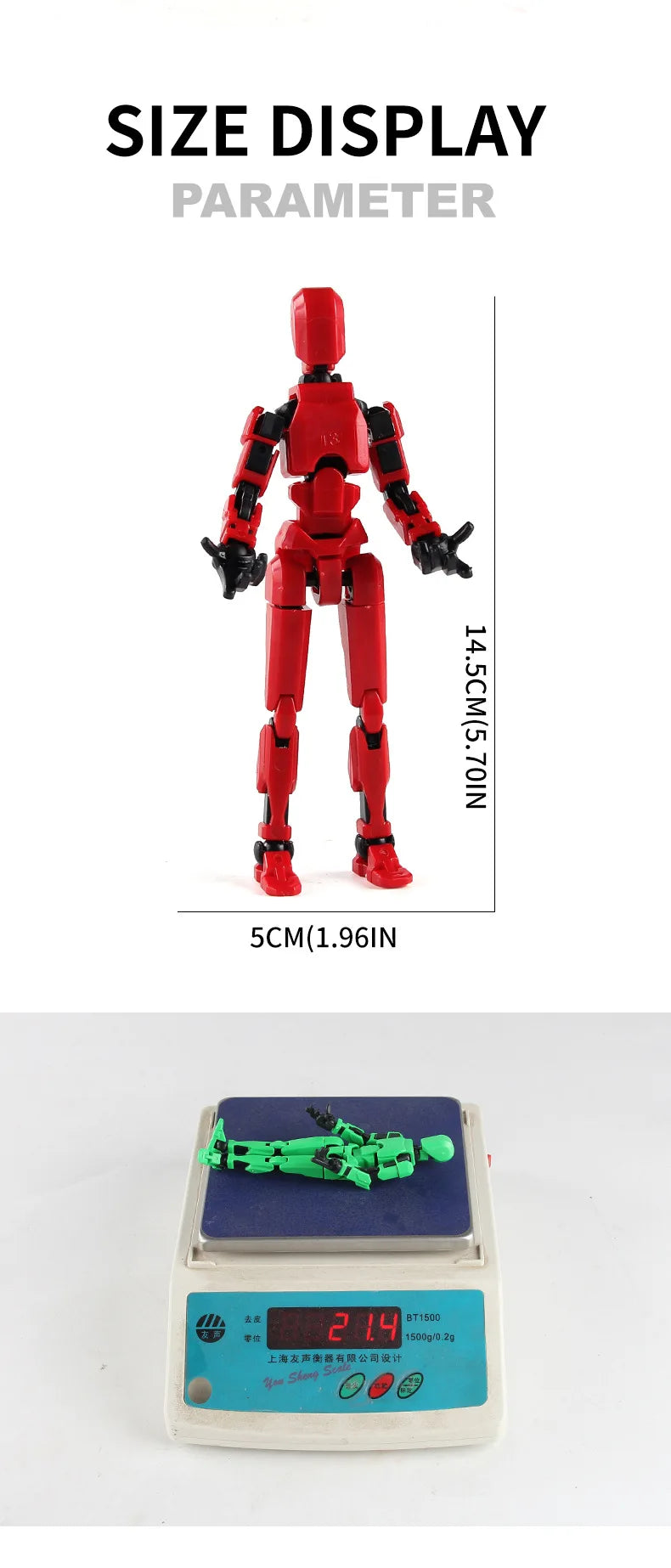 DIY Luminous T13 Multi-Jointed Movable Shapeshift Robot 3D Printed Mannequin Lucky robot and dog Action Figures Toys kids Gifts