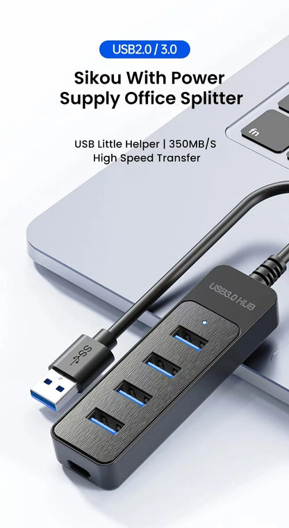 USB C Hub Quad Port High Speed USB3Point0 ExpansionPro