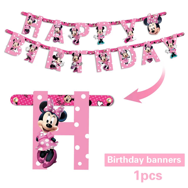 Disney Minnie Mouse Party Supplies Set for Kids Birthdays - Smarsty