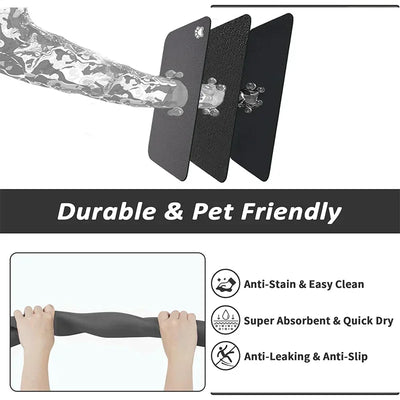 Absorbent Pet Feeding Mat for Easy Clean Up - Smarsty