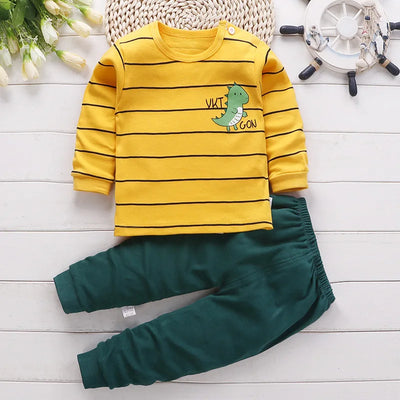 Cotton baby girl clothing winter newborn baby clothing set 2 sets of spring children's pajamas 0-5 year old baby cartoon casual by Smarsty