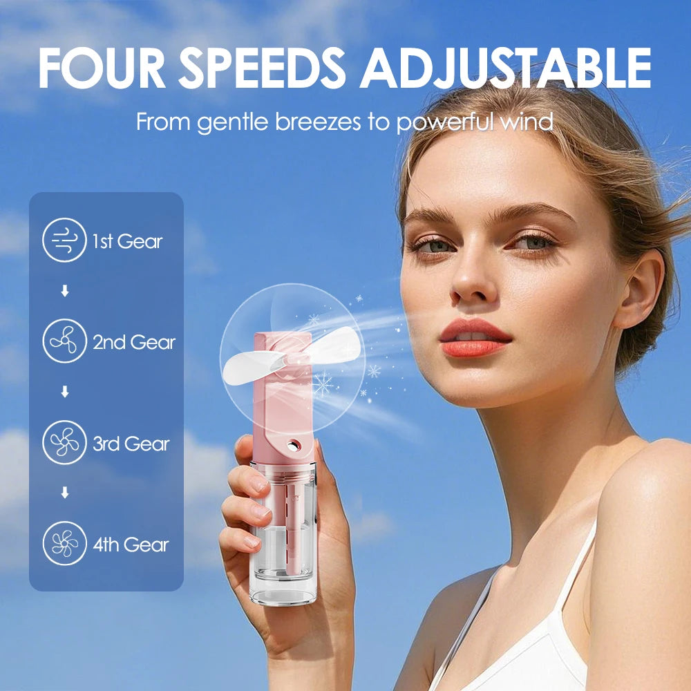 Portable Mini Handheld Humidifier Fan with Mist - Smarsty