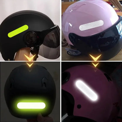 80-10PCS Helmet Safety Warning Reflective Stickers Strip Waterproof High Visibility Reflector Tape For Night Riding Walking Car by Smarsty