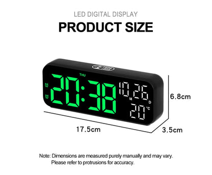 Voice Control Digital Alarm Clock with Temperature Display - Smarsty