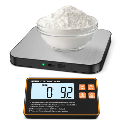 15KG Wireless Magnetic Digital Kitchen Scale with Remote LCD Display Split-Designed Food Scale for Baking Cooking Meal Prep by Smarsty