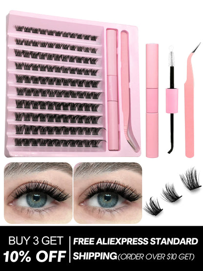 GROINNEYA DIY Eyelash Extension Kit with 280 Clusters - Smarsty