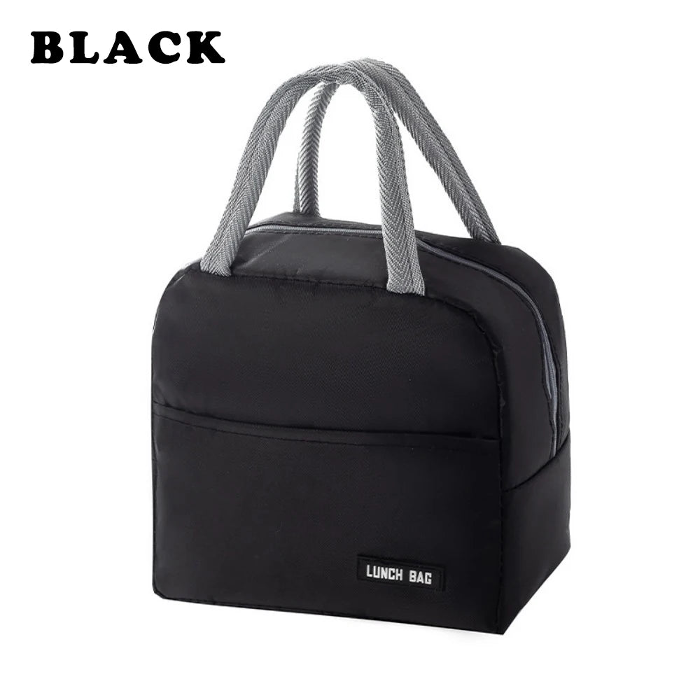 Thickened Insulated Bento Bag Portable Solid Hue Lunch Box - Smarsty