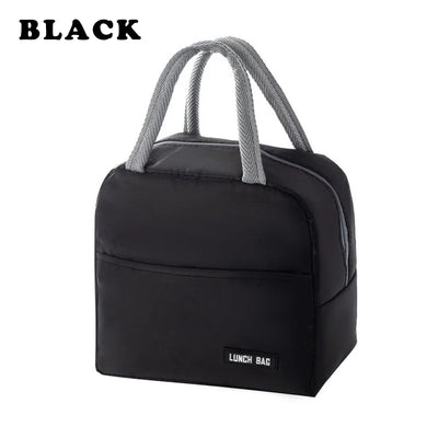 Solid Color Twill Bento Bag Portable Thermal Lunch Box - Smarsty