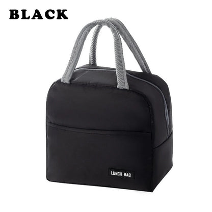 Solid Color Twill Bento Bag Portable Thermal Lunch Box - Smarsty