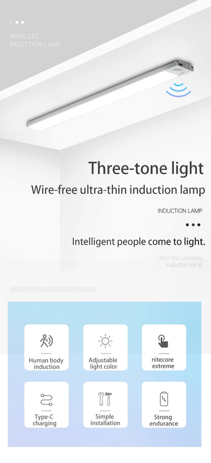 LED Motion Sensor Night Light for Cabinets and Wardrobes - Smarsty