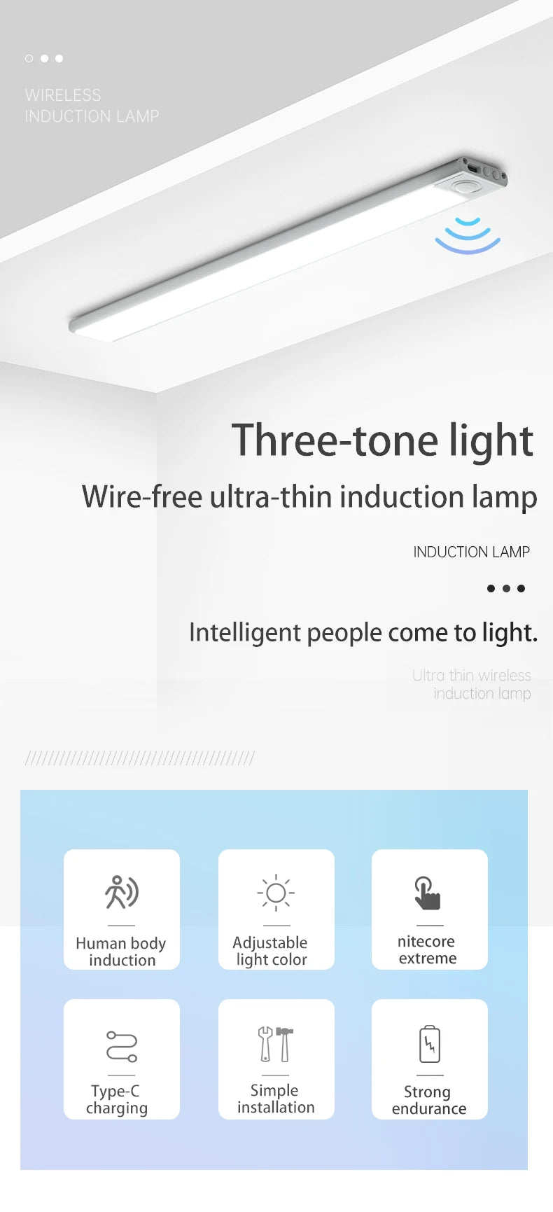 LED Motion Sensor Night Light for Cabinets and Wardrobes - Smarsty