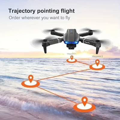 E99 PRO Drone with Flash Professional HD Dual Camera WIFI Obstacle Avoidance RC Helicopters Aerial Photography Quadcopter - Smarsty