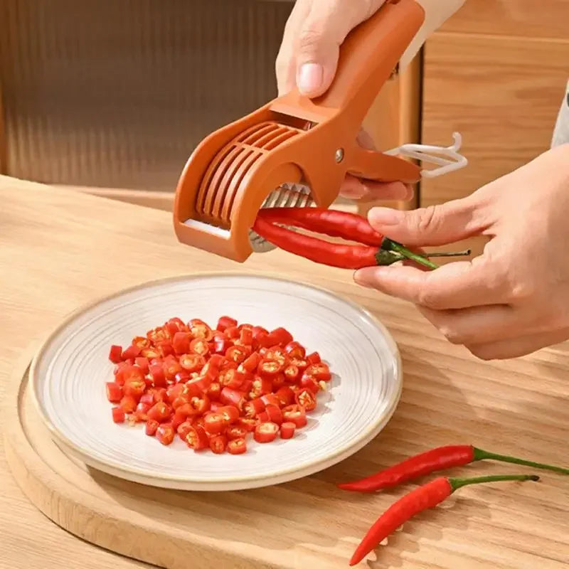 Manual Salad Chopper Stainless Steel Blades Safe Finger Guard For Fruit Vegetables Salad Kitchen Camping Portable Slicer Tool