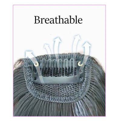 Synthetic Fake Invisible Air Bangs Hair Extension Front Fringes Hairpiece Black Brown Hair Accessories for Women - Smarsty