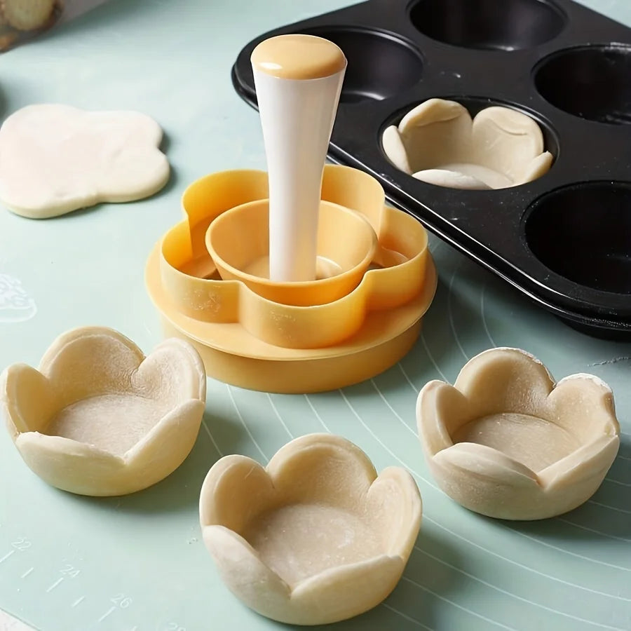 Flower Shaped Pastry Dough Tamper Set for Baking - Smarsty