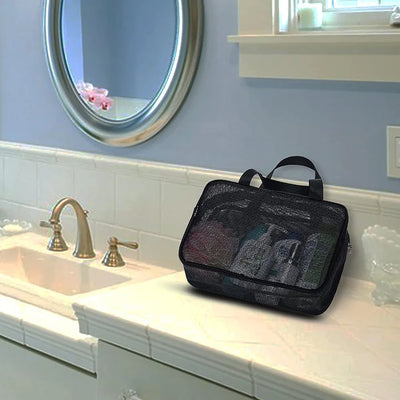 Mesh Shower Caddy Tote Bag Cosmetic Organizer Spacious - Smarsty