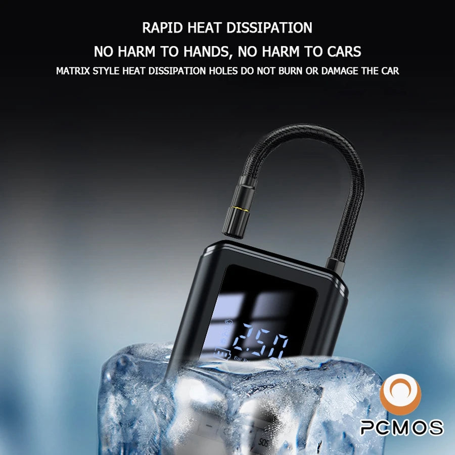 Portable Tire Inflator With LCD Display Wireless Charging - Smarsty