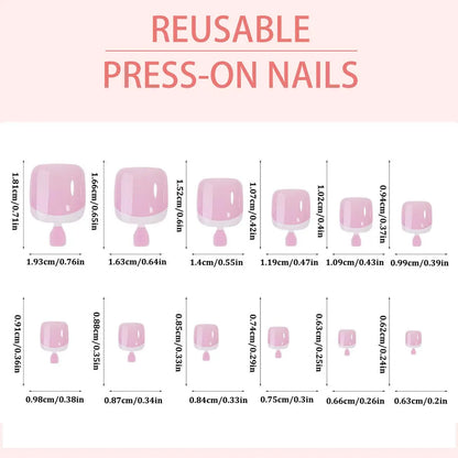 120Pcs French Fake Toenails in 9 Colors for Summer Style - Smarsty