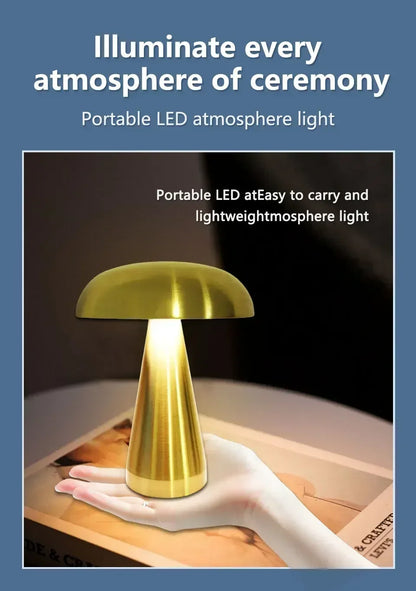 Retro Mushroom LED Touch Sensor Table Lamp for Bedroom Decor - Smarsty