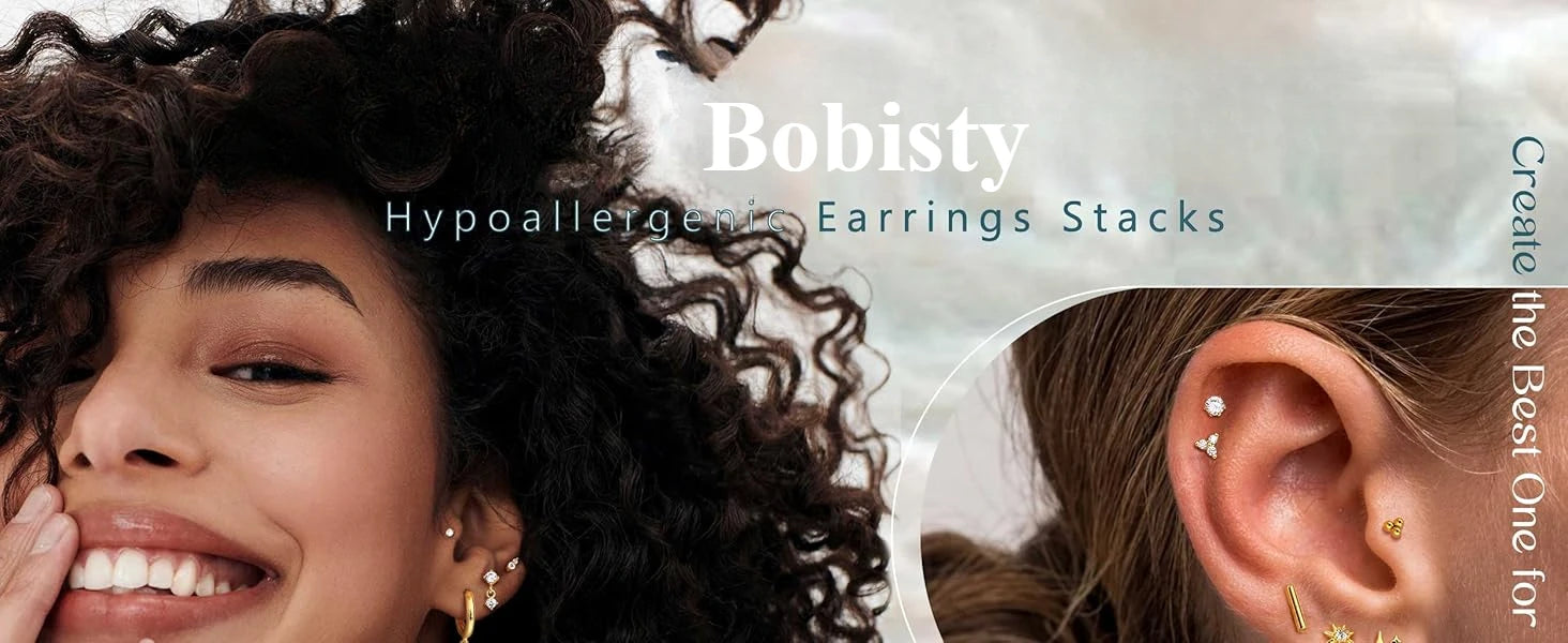 Stainless Steel Earrings For Sensitive Ears Slim Flat Back - Smarsty