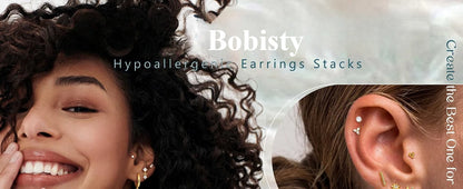 Stainless Steel Earrings For Sensitive Ears Slim Flat Back - Smarsty