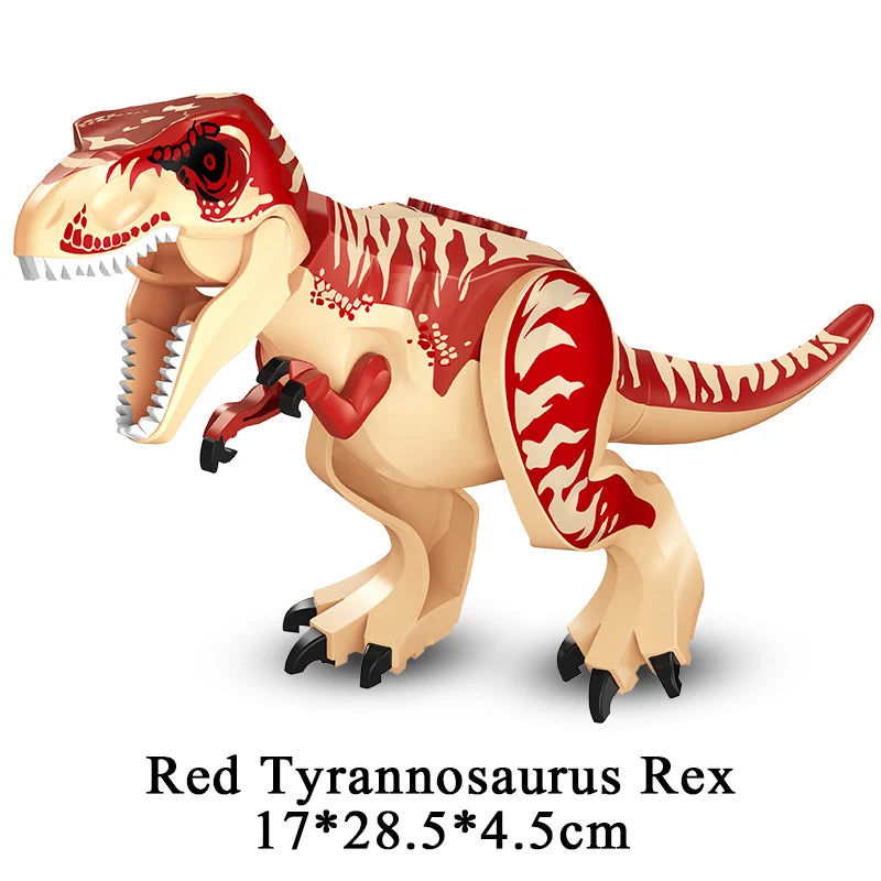 Jurassic Dinosaur World Brutal Raptor T-Rex Triceratops Indominus Rex Model Building Blocks Dino Velociraptor Figure Bricks Toys