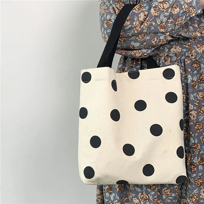 Women Canvas Tote Bag Large Capacity Reusable Shopping Bag - Smarsty