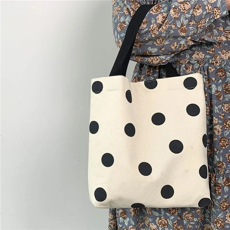Women Canvas Tote Bag Large Capacity Reusable Shopping Bag - Smarsty
