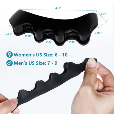 Toe Separators Doctor Recommended Correct Foot and Bunion Pain,Plantar Fasciitis Toe Straightener to Improve Functional Mobility - Smarsty