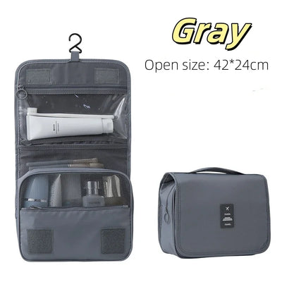 High Quality Travel Makeup Bag Waterproof Toiletries Organizer  Women Neceser Bathroom Hook Wash Pouch Hook Makeup Storage Bag - Smarsty