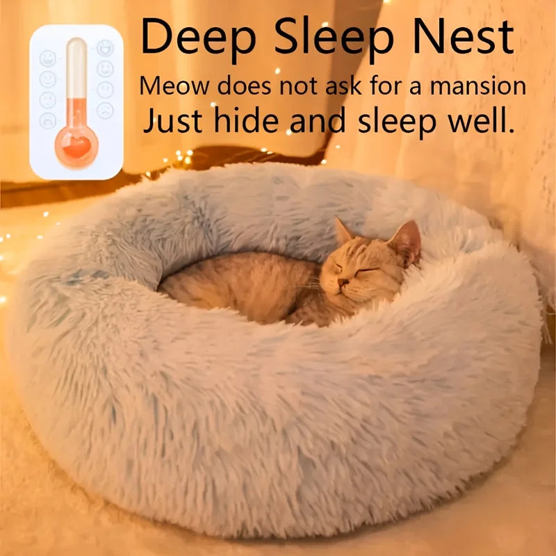 Comfortable Plush Pet Bed for Cats and Dogs - Smarsty