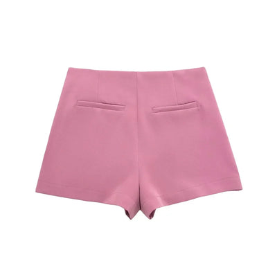 MUJER 2025 Black Mini Skirt Shorts Woman Fashion Asymmetric Skort For Women High Waist Short Skirts Woman Summer Casual Shorts - Smarsty