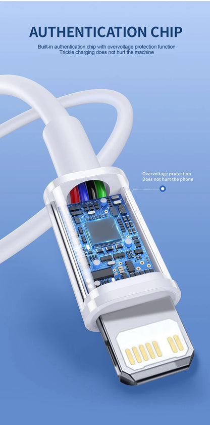 Original 40W PD USB C Fast Charger Cable For Apple iPhone 16 15 14 13 12 11 Pro Max X XR 8 7 Plus iPad USB Type C Data Sync Line - Smarsty