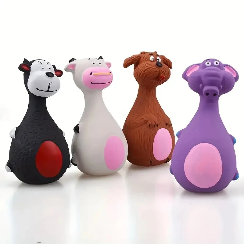 Interactive Squeaky Rubber Toys for Small Dogs - Smarsty