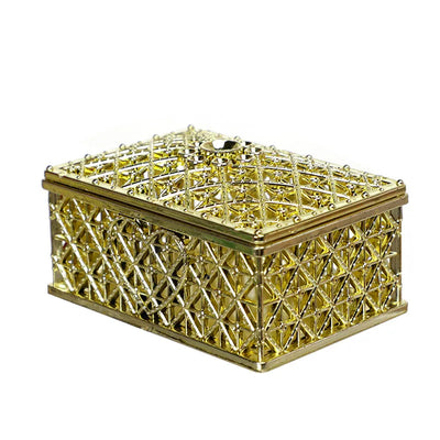 Mini Silver Jewelry Box Set with Flower Design - Smarsty