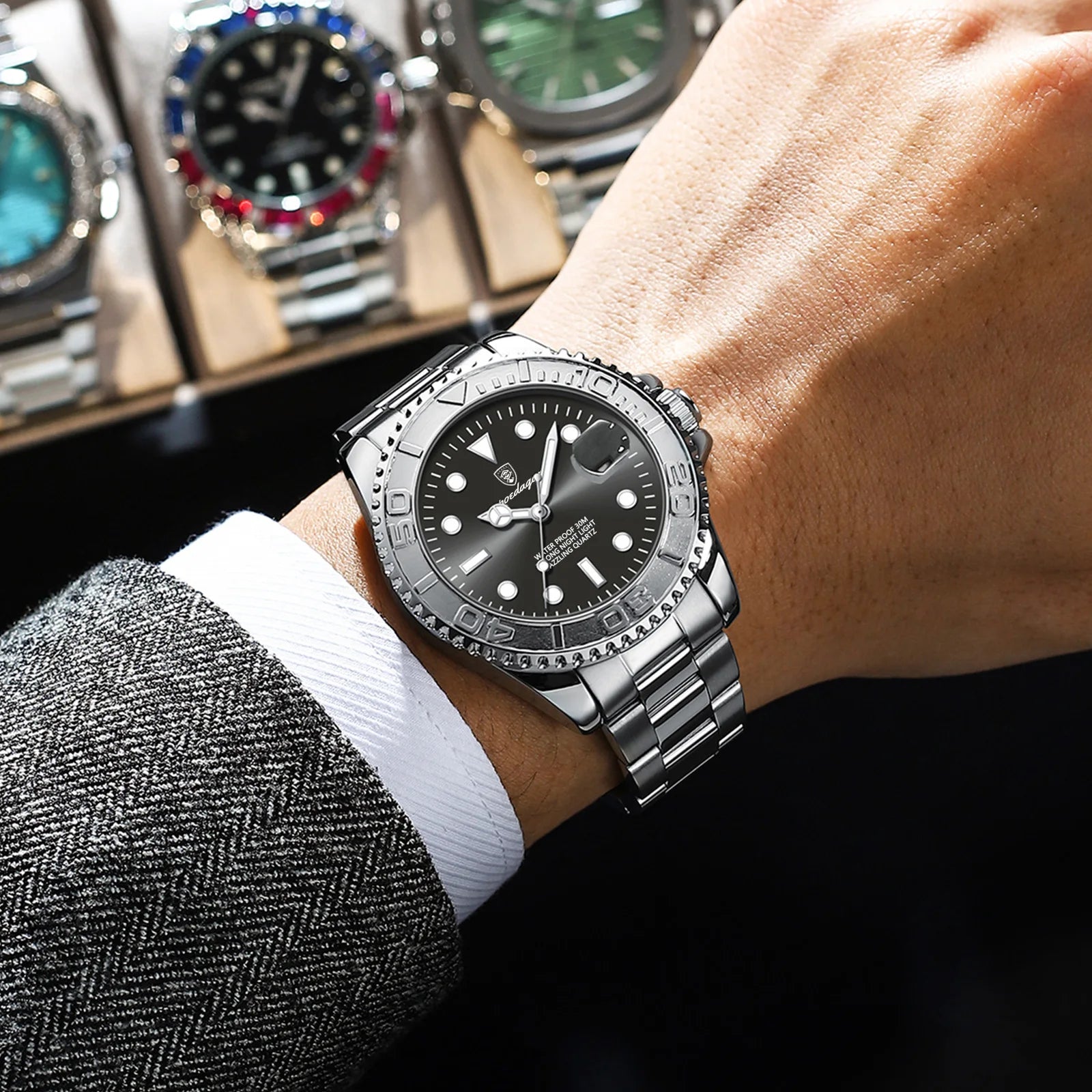 Luxury Waterproof Men's Quartz Watch with Luminous Features - Smarsty