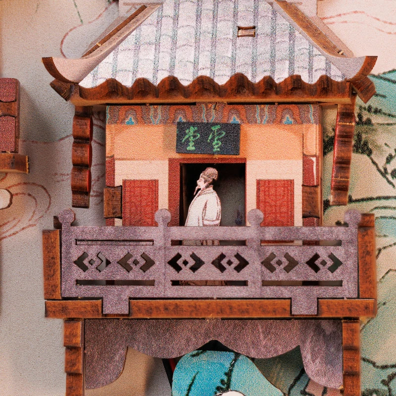 CUTEBEE Antiquity Book Nook Chinese Style Doll House Kit with Touch Light Dust Cover 3D Puzzle Toy Gift Ideas Su Dongpo's Life by Smarsty