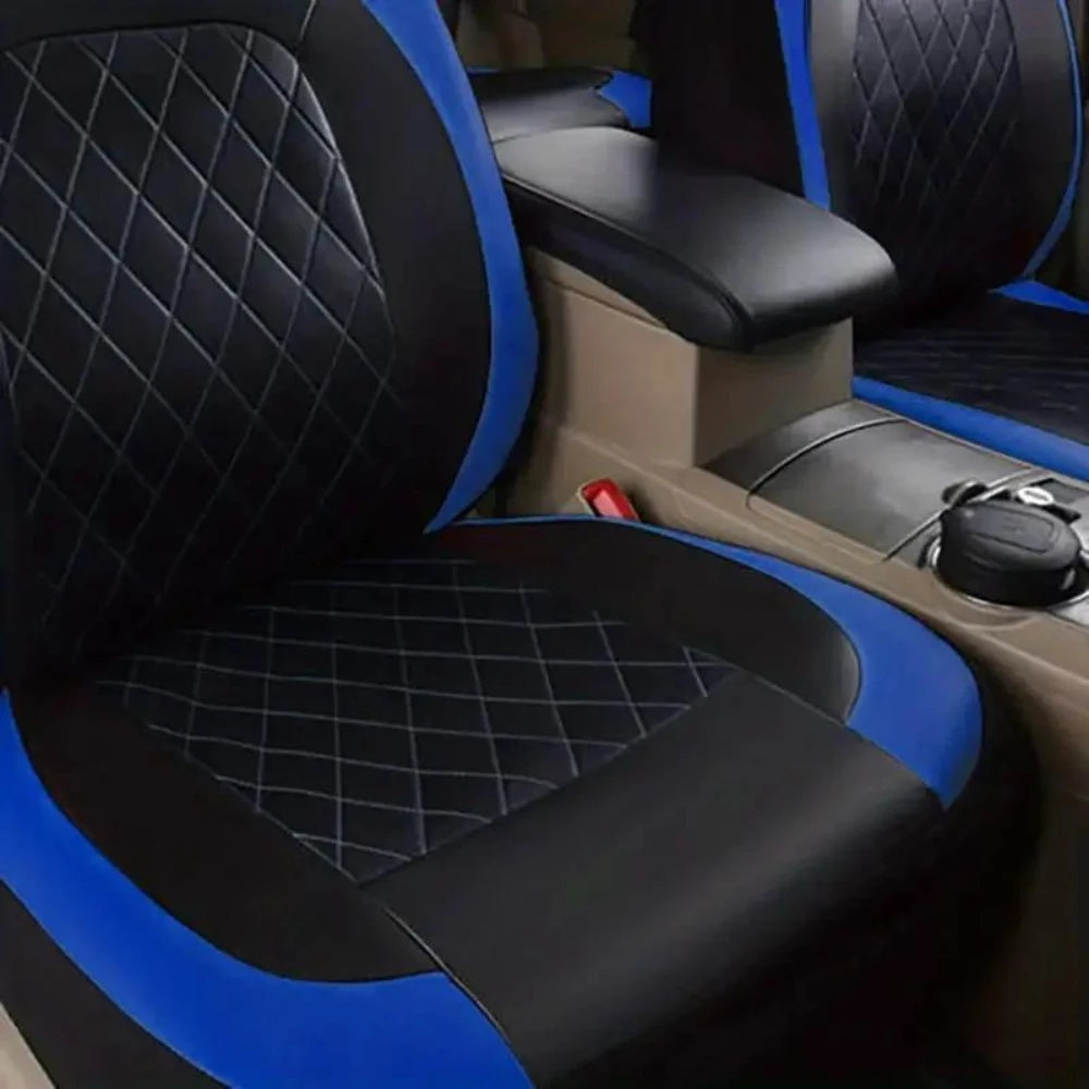 All Season Universal Car Seat Covers PVC Black Sports - Smarsty