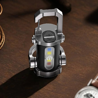 Mini Flashlight Multifunctional COB LED Keychain Flashlight 7 Gear Ultralight Camping Flashlight Waterproof for Camping Hiking