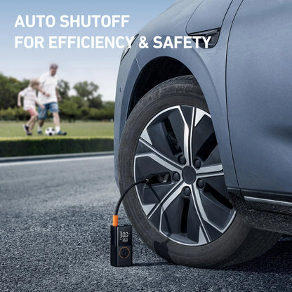 Tire Inflator Portable Air Compressor, 8000mAh Cordless Air Pump for Car Tires, 150 PSI Electric Bike Tire Pump